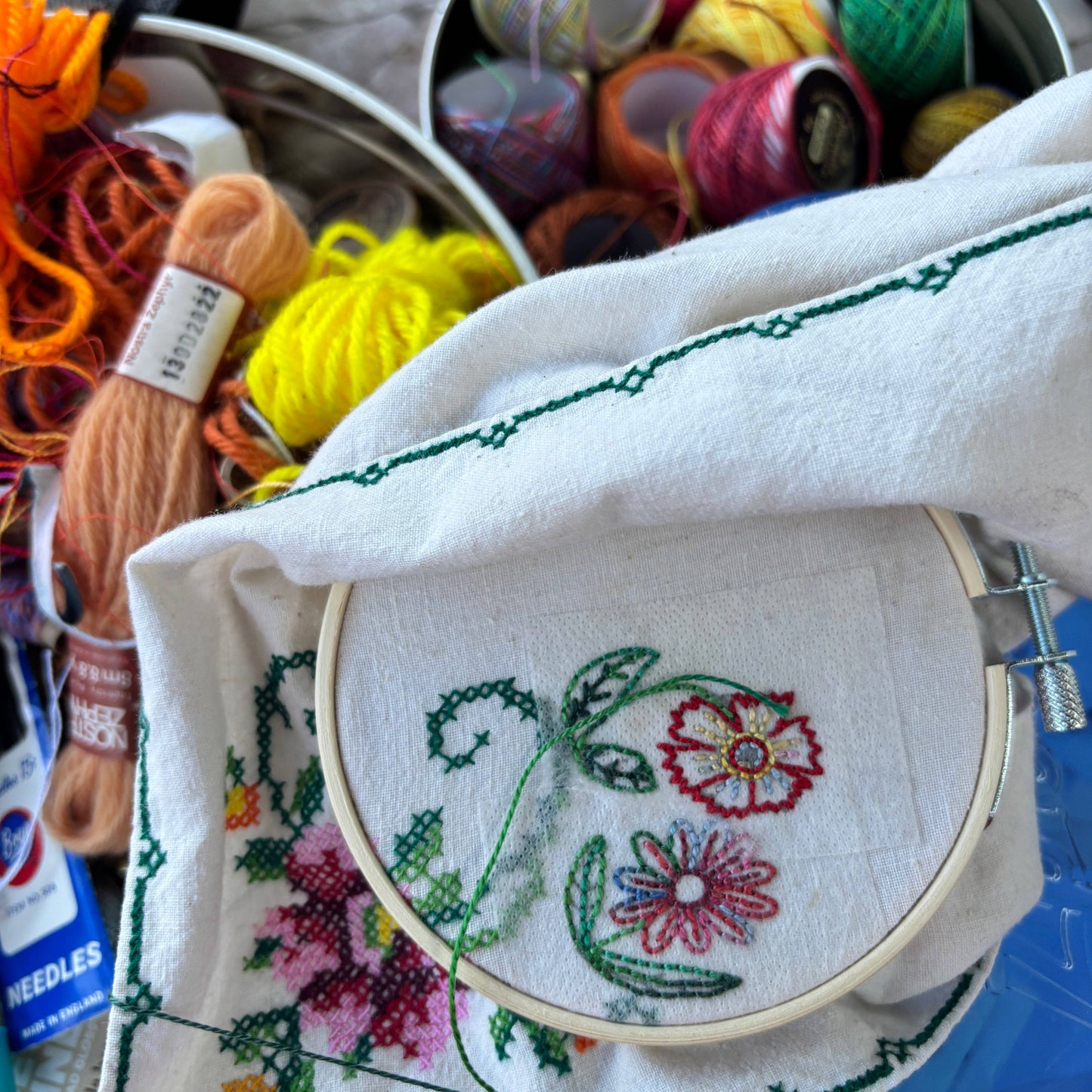 Flower Garden Stick and Stitch Set