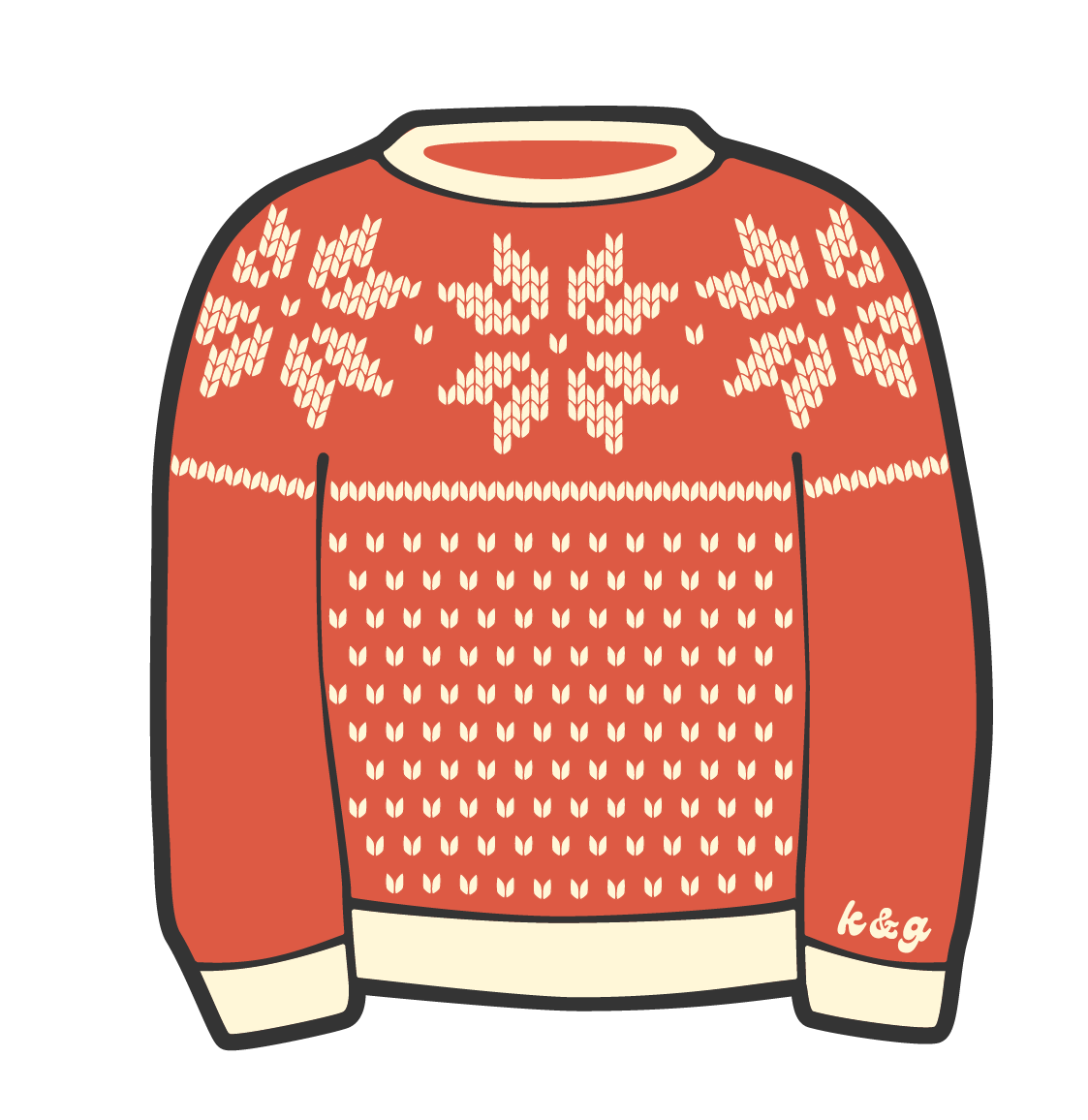 Norwegian Sweater Sticker - Yellow