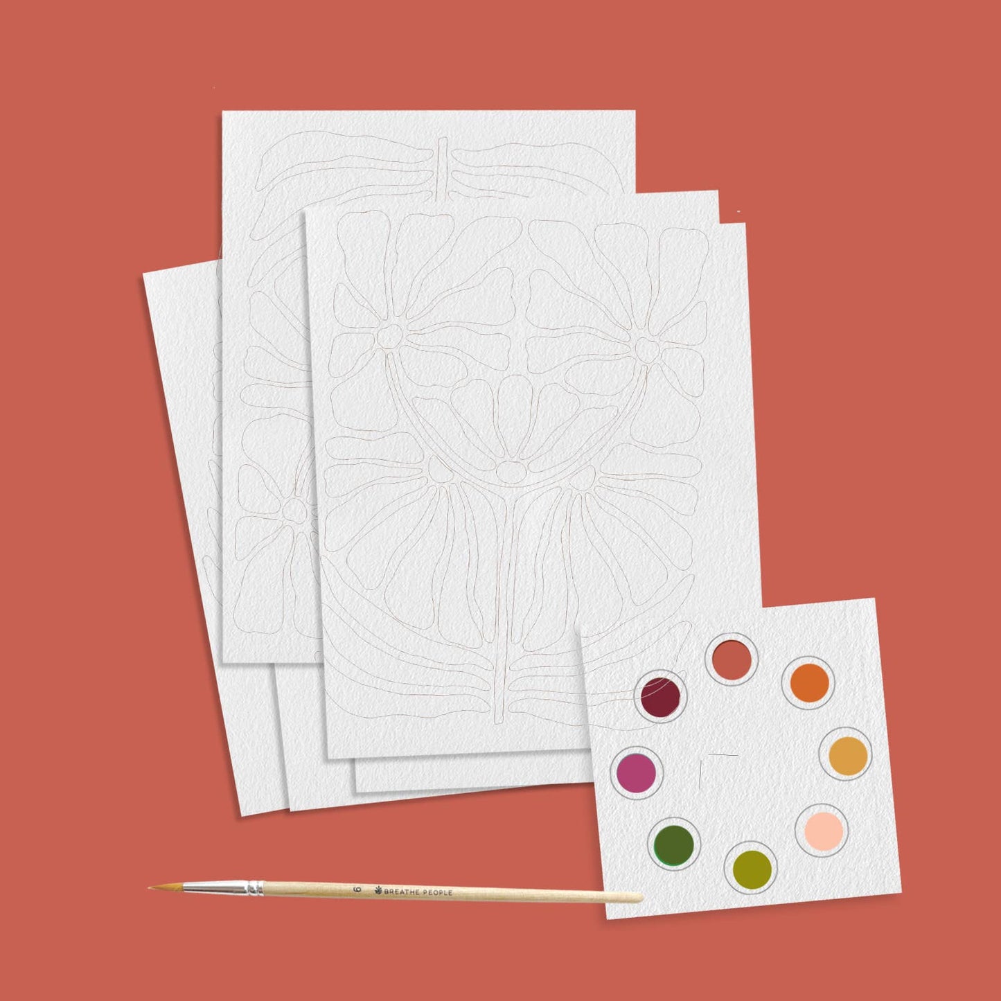 All in One Watercolor Prints/ Postcards : Abstract Flowers