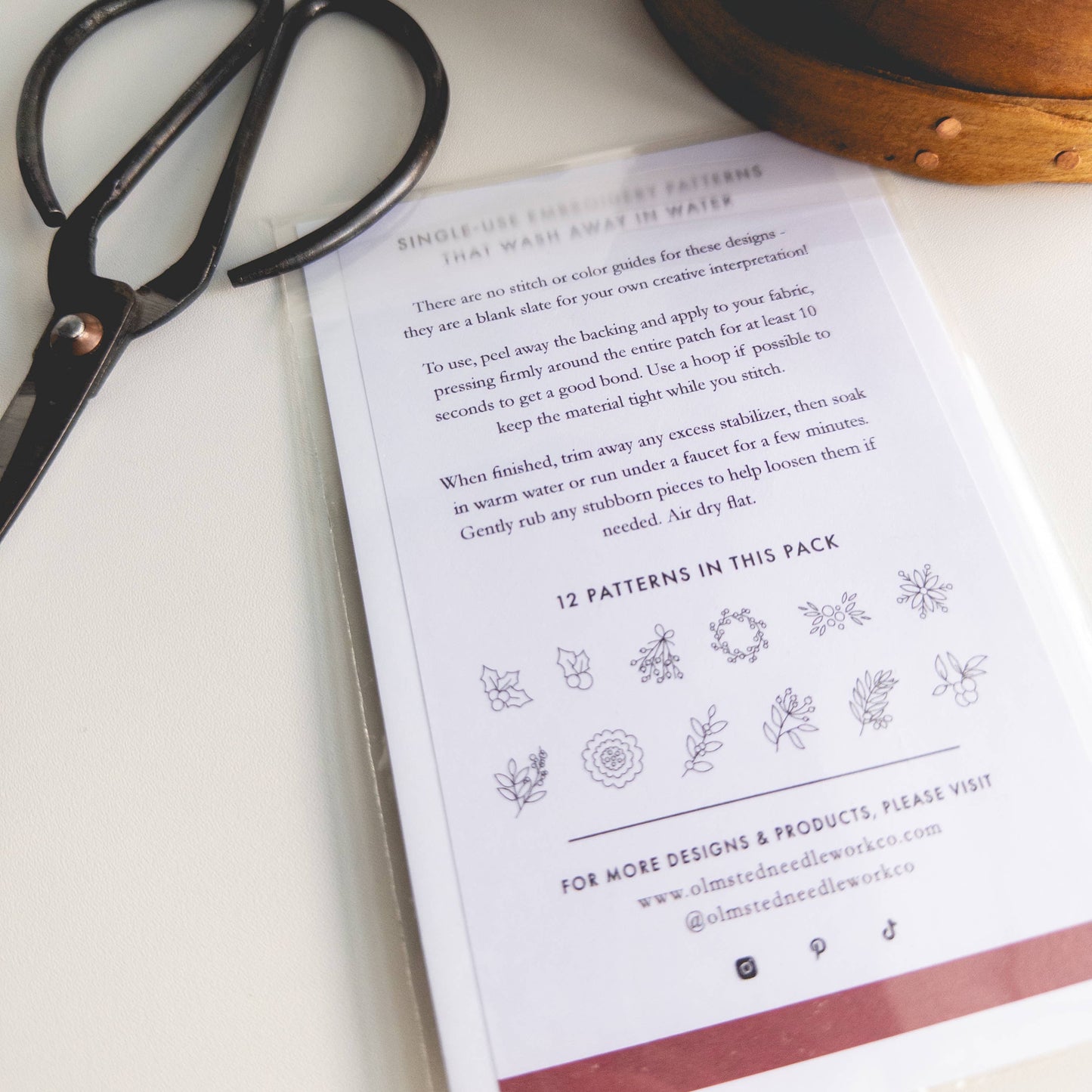 Winter Berry Stick and Stitch Embroidery Designs