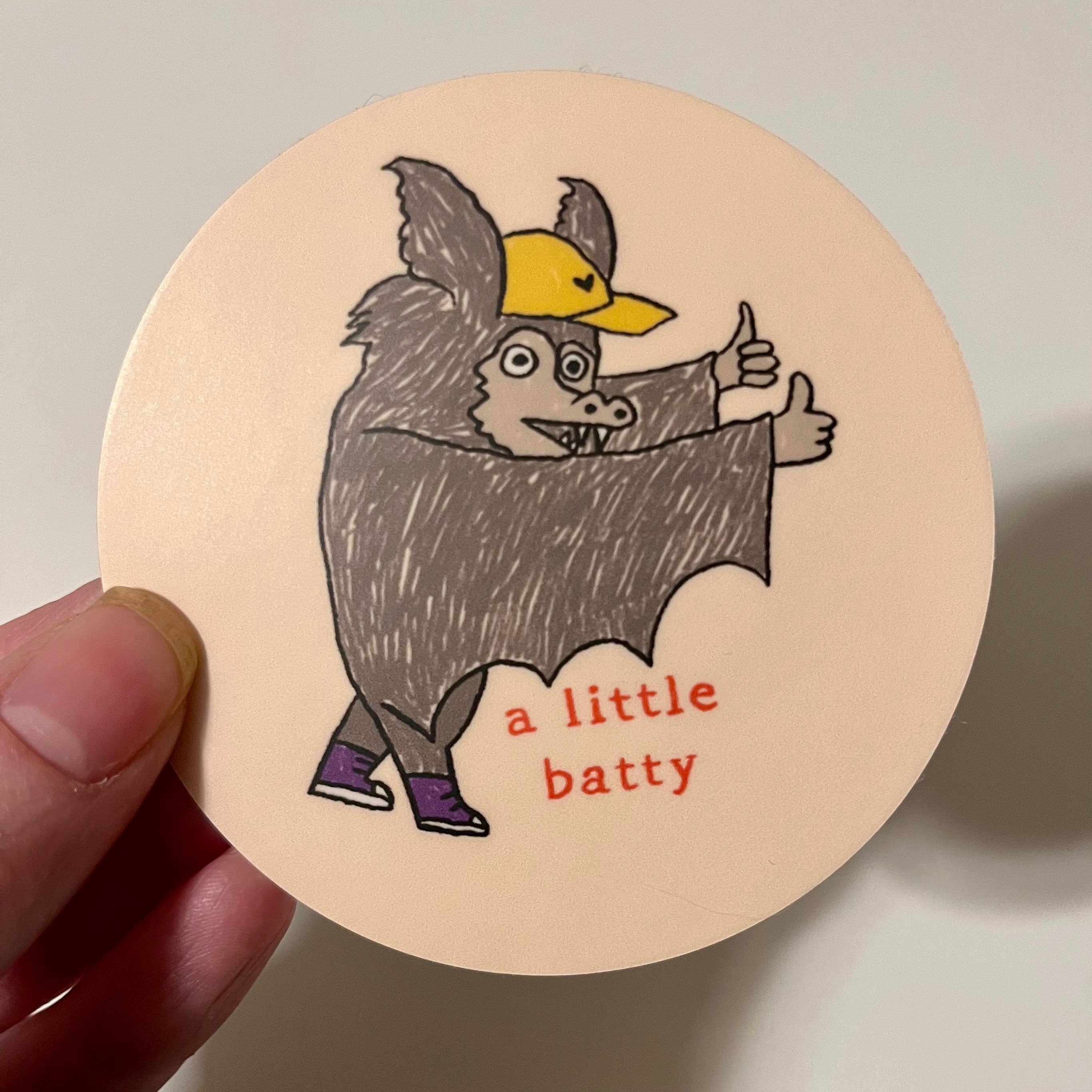 David Batty Sticker A Little Batty Sticker – Black Sheep Craft Shop