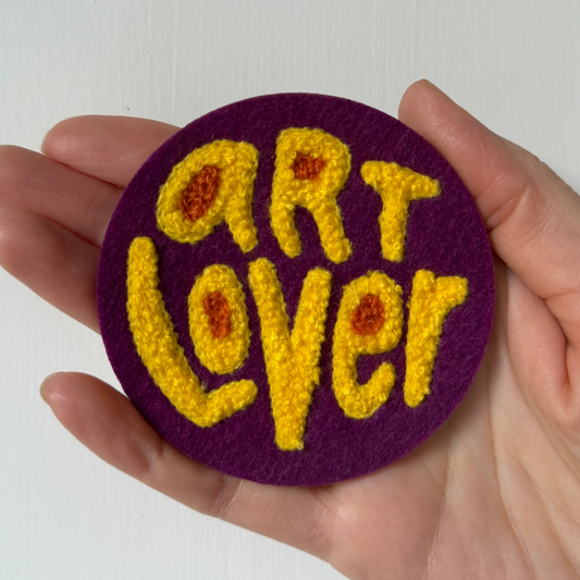 Art Lover Fuzzy Chenille 3" Embroidered Patch