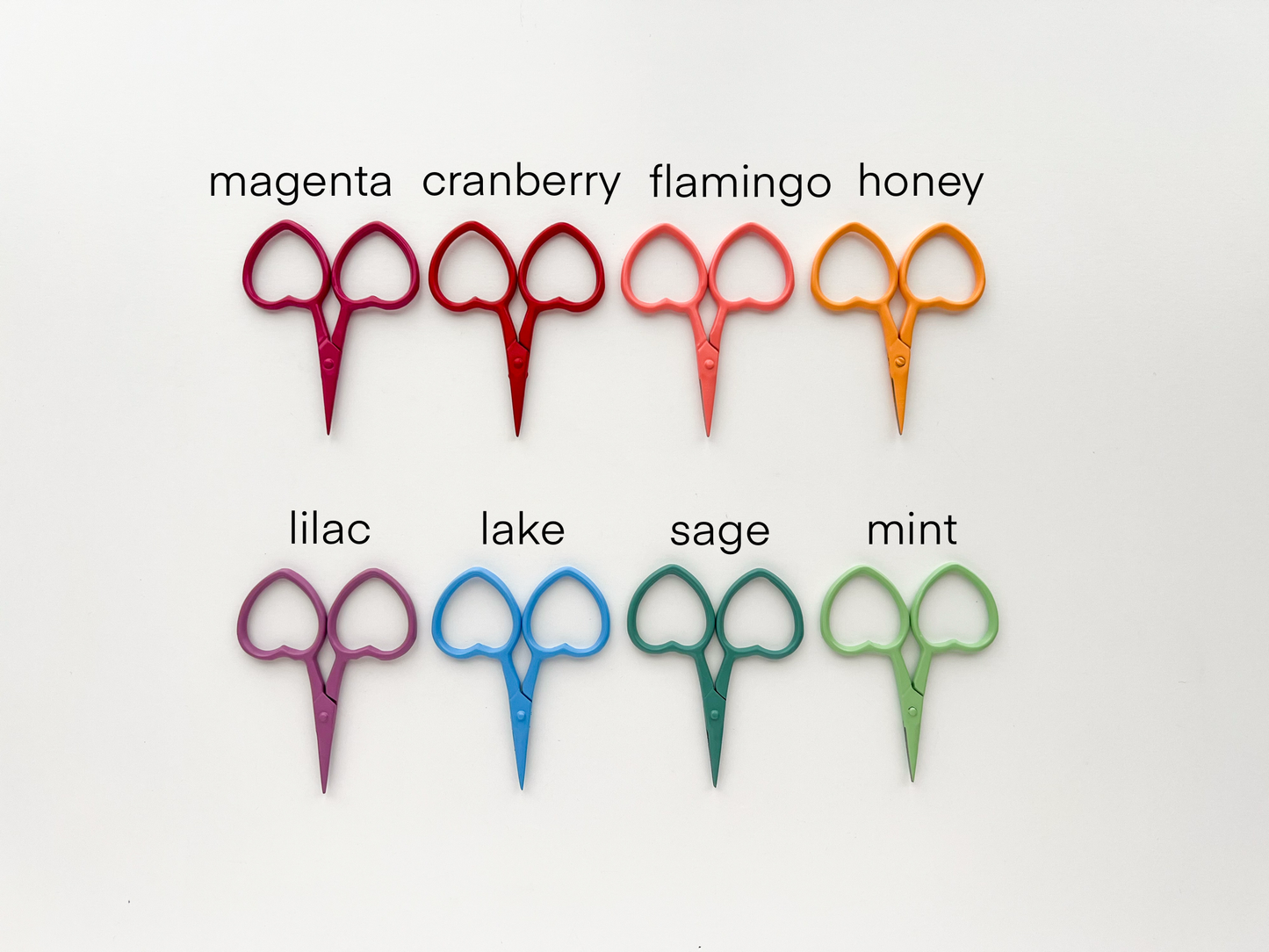 Small Heart scissors, tiny embroidery scissors, little snips