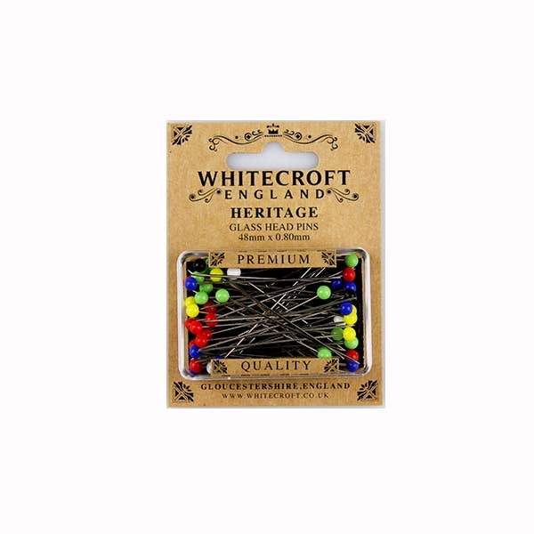 Heritage Glass Head Pins 48 x 0.80mm