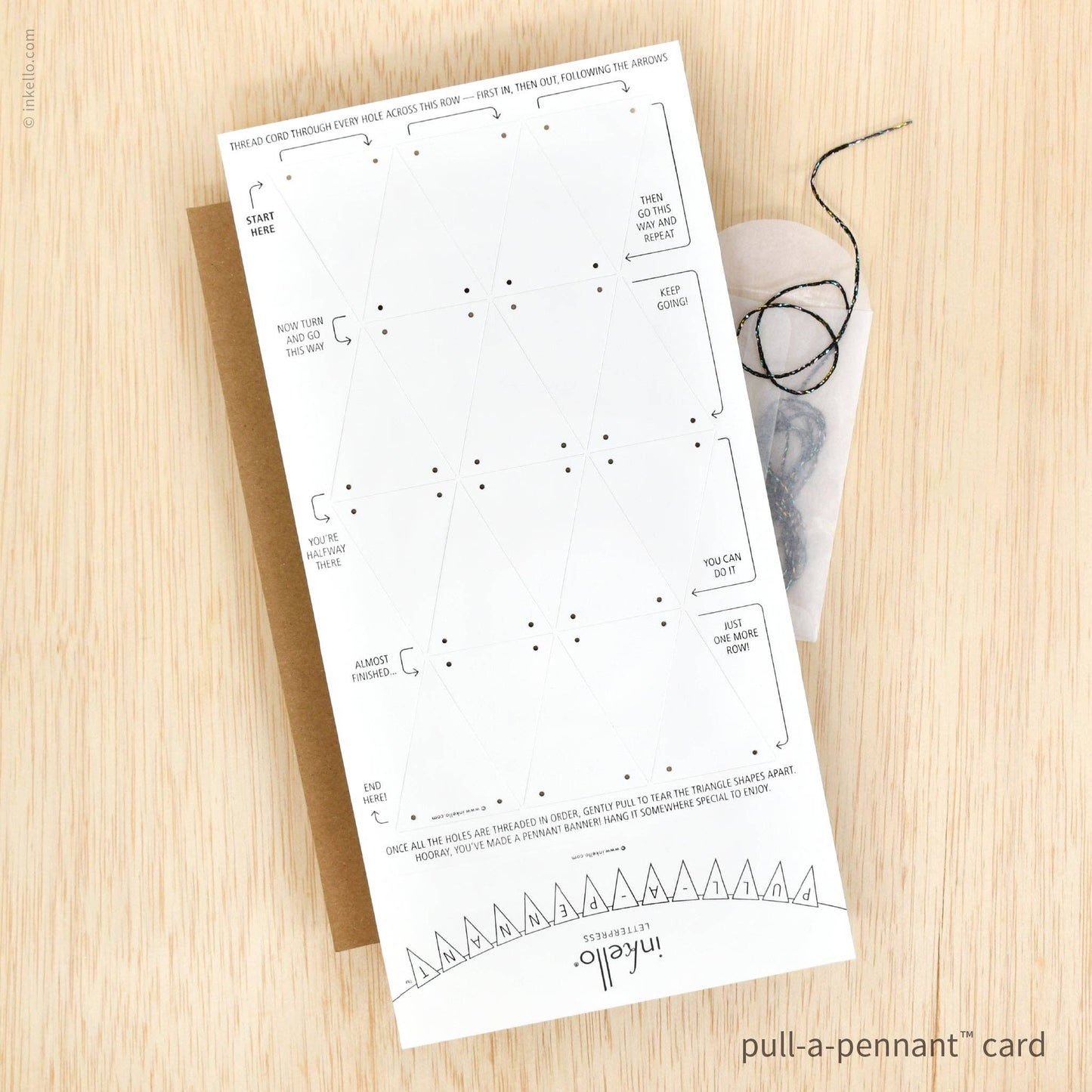 DIY Blank Pull-A-Pennant™ Greeting Card (#524)