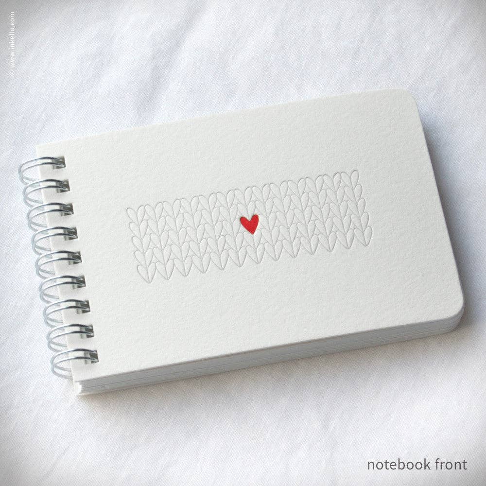 Heart Knitting Spiral Notebook (#410)