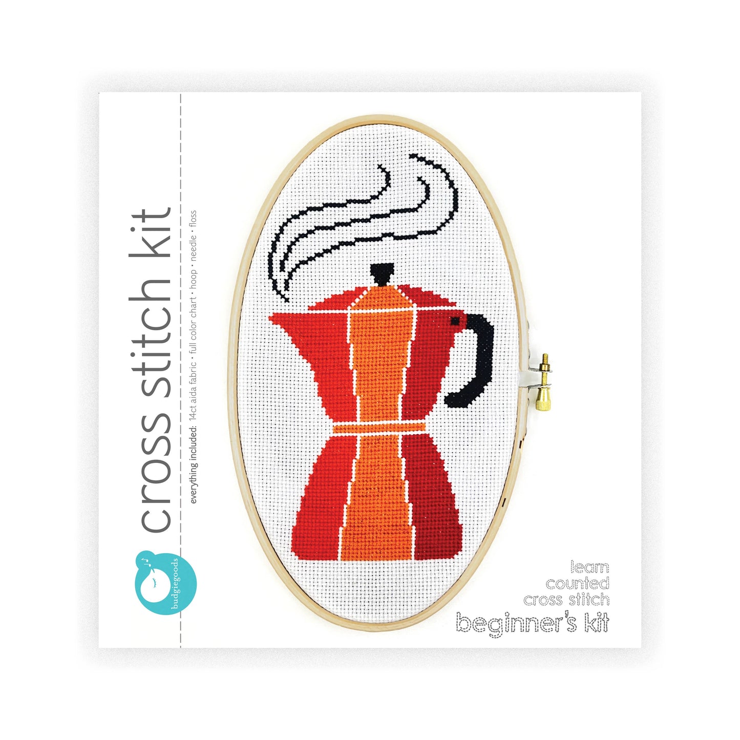 Moka Pot Beginner Cross Stitch Kit  