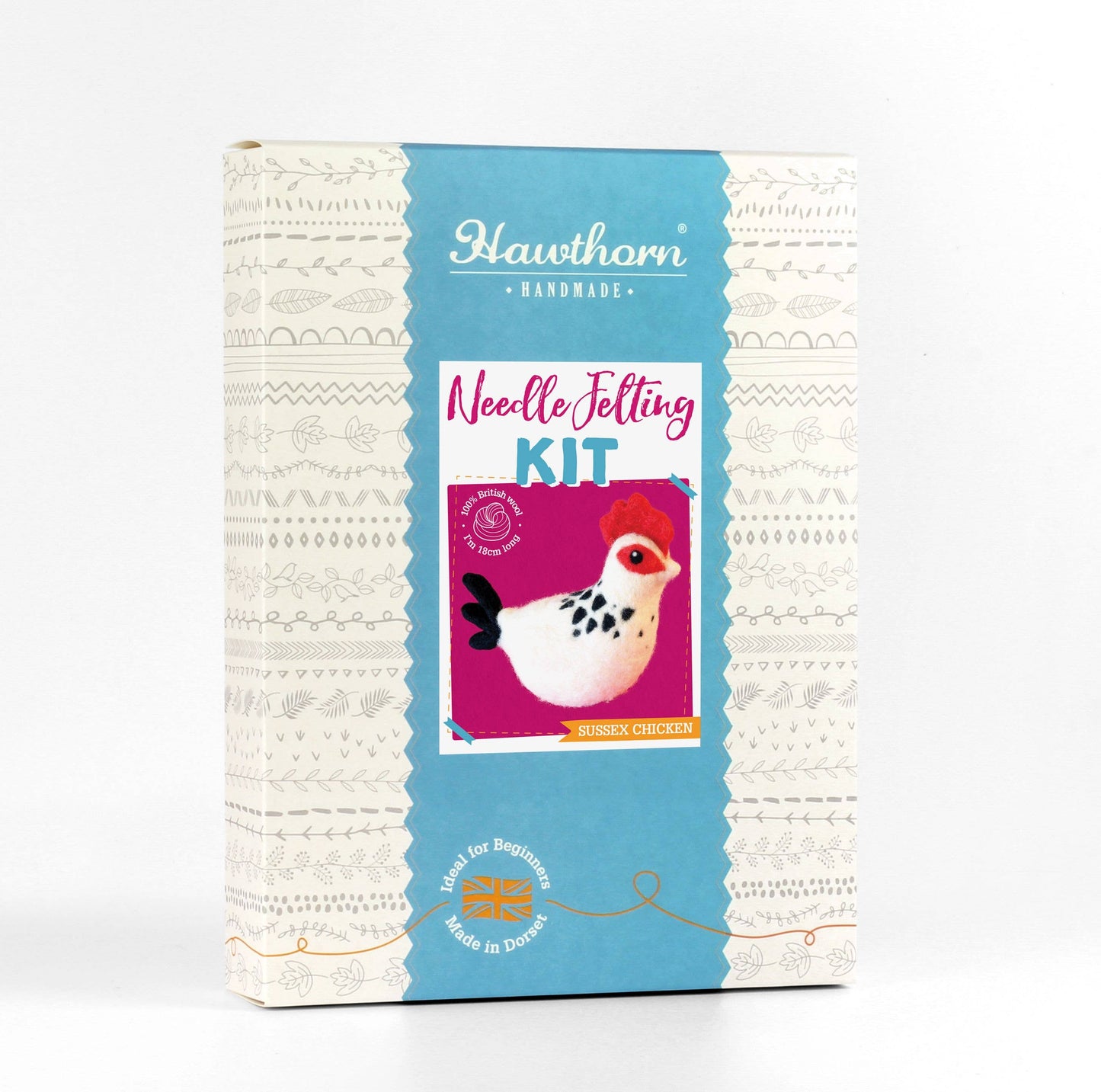 Sussex Chicken Needle Felting Kit | Beginner Craft Kit