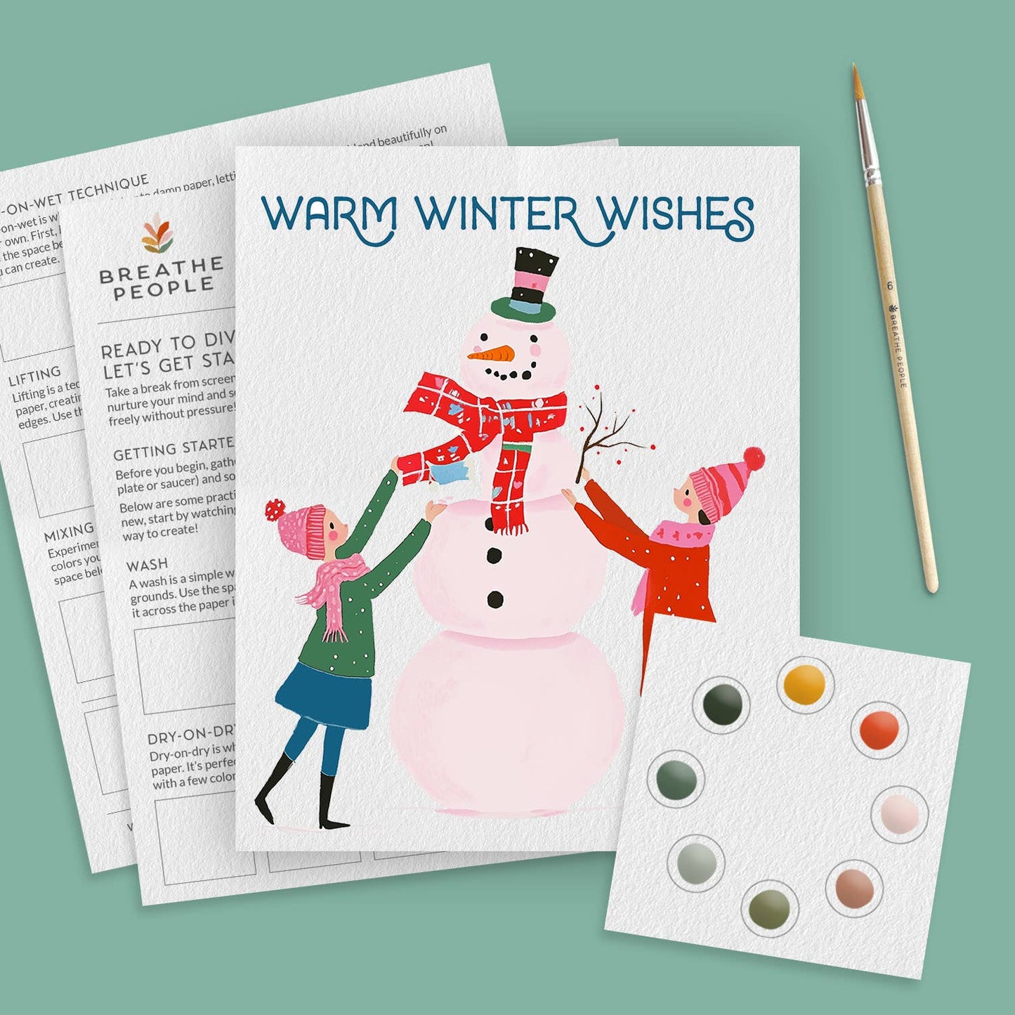 All in One Watercolor Mini Prints + Postcards: Festivities