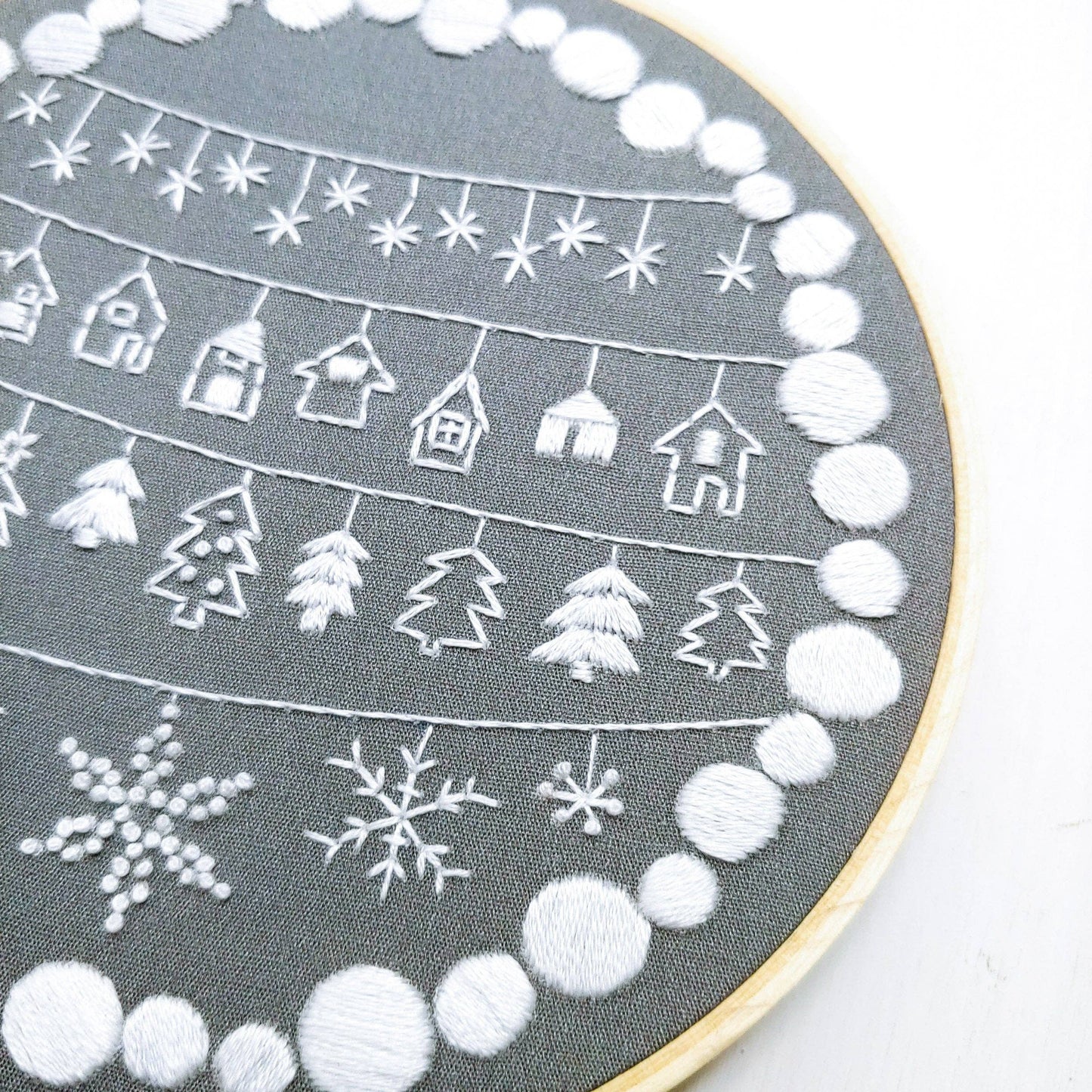 Cozy holiday embroidery kit