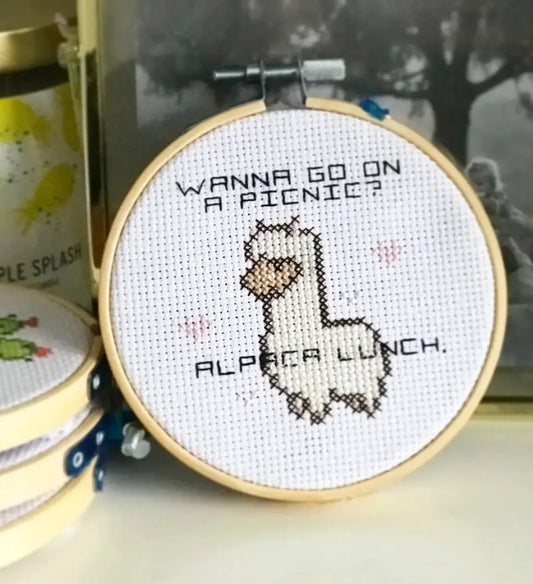 Alpaca Lunch - DIY Cross Stitch Kit