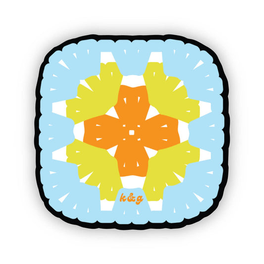 Crochet Granny Square Sticker