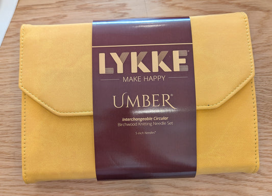 Lykke Umber 5-inch Interchangeable Circular Birchwood Needle Set
